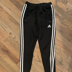 Women's Black Adidas fitted soccer training pants